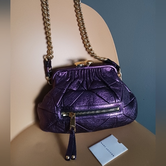 Marc Jacobs Handbags - Marc Jacobs Vintage Quilted Purple Shoulder Bag